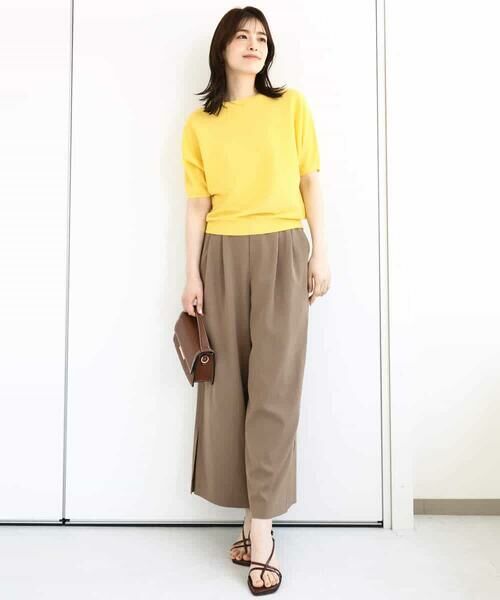 MK MICHEL KLEIN / エムケーミッシェルクラン ニット・セーター | ガーター編み五分袖ニット/洗える | 詳細2