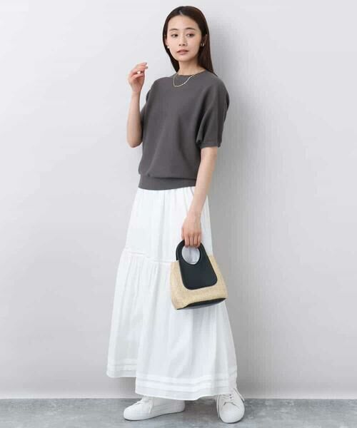 MK MICHEL KLEIN / エムケーミッシェルクラン ニット・セーター | ガーター編み五分袖ニット/洗える | 詳細22