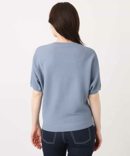 MK MICHEL KLEIN / エムケーミッシェルクラン ニット・セーター | ガーター編み五分袖ニット/洗える | 詳細26