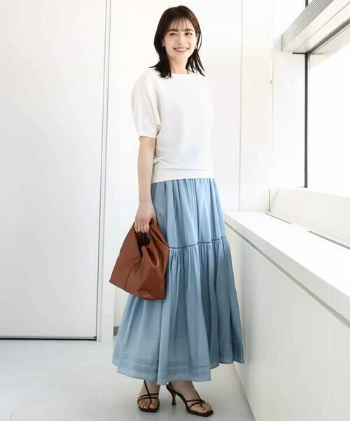 MK MICHEL KLEIN / エムケーミッシェルクラン ニット・セーター | ガーター編み五分袖ニット/洗える | 詳細5