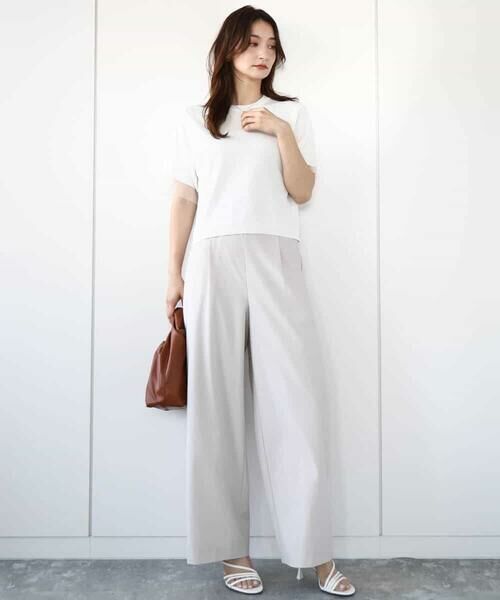 MK MICHEL KLEIN / エムケーミッシェルクラン ニット・セーター | 袖シアークロップドニット/接触冷感/UVカット/洗える | 詳細11