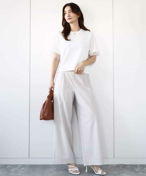 MK MICHEL KLEIN / エムケーミッシェルクラン ニット・セーター | 袖シアークロップドニット/接触冷感/UVカット/洗える | 詳細12