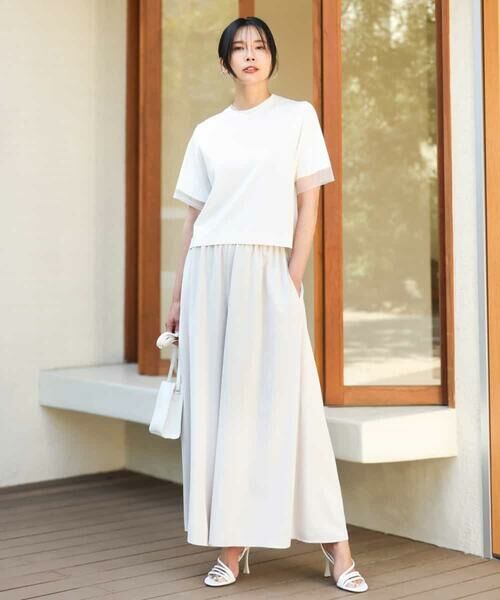 MK MICHEL KLEIN / エムケーミッシェルクラン ニット・セーター | 袖シアークロップドニット/接触冷感/UVカット/洗える | 詳細17