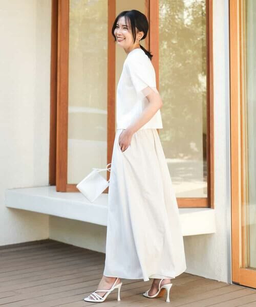 MK MICHEL KLEIN / エムケーミッシェルクラン ニット・セーター | 袖シアークロップドニット/接触冷感/UVカット/洗える | 詳細18