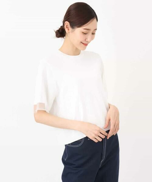 MK MICHEL KLEIN / エムケーミッシェルクラン ニット・セーター | 袖シアークロップドニット/接触冷感/UVカット/洗える | 詳細19