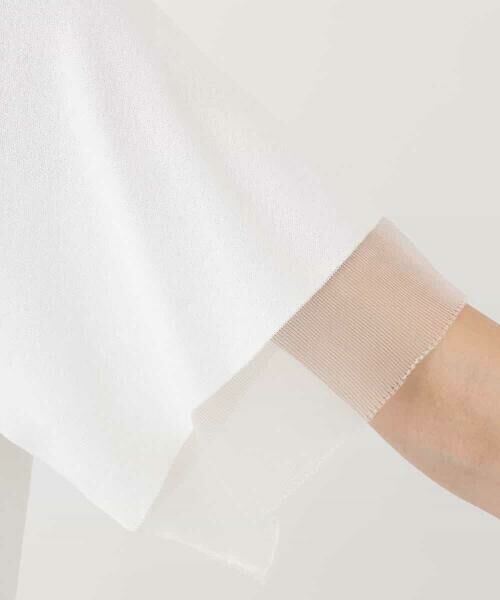 MK MICHEL KLEIN / エムケーミッシェルクラン ニット・セーター | 袖シアークロップドニット/接触冷感/UVカット/洗える | 詳細24