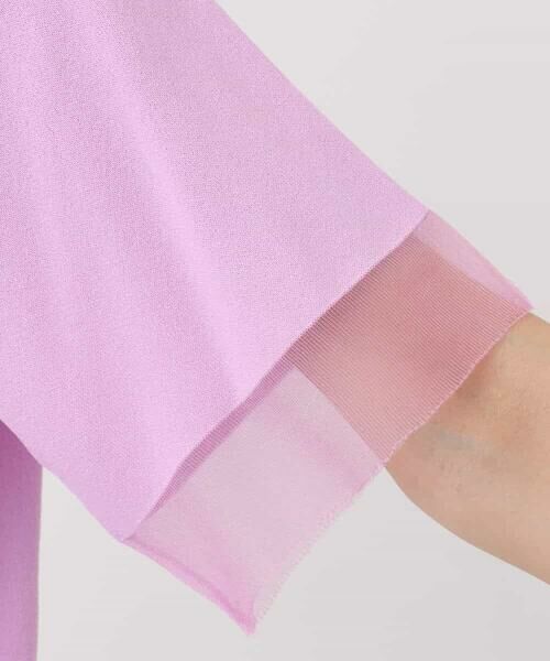 MK MICHEL KLEIN / エムケーミッシェルクラン ニット・セーター | 袖シアークロップドニット/接触冷感/UVカット/洗える | 詳細27