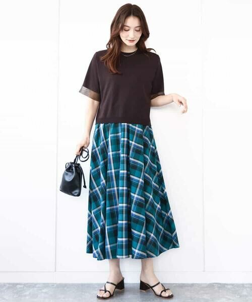 MK MICHEL KLEIN / エムケーミッシェルクラン ニット・セーター | 袖シアークロップドニット/接触冷感/UVカット/洗える | 詳細3