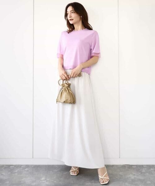 MK MICHEL KLEIN / エムケーミッシェルクラン ニット・セーター | 袖シアークロップドニット/接触冷感/UVカット/洗える | 詳細7