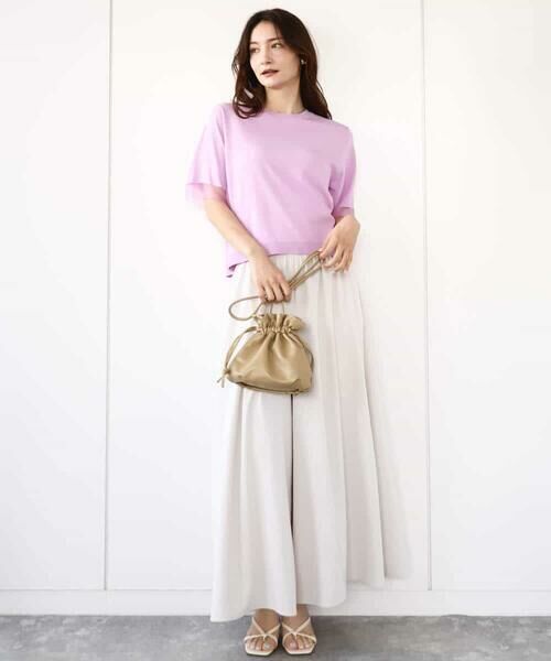 MK MICHEL KLEIN / エムケーミッシェルクラン ニット・セーター | 袖シアークロップドニット/接触冷感/UVカット/洗える | 詳細8