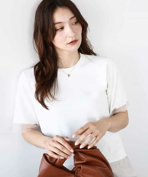 MK MICHEL KLEIN / エムケーミッシェルクラン ニット・セーター | 袖シアークロップドニット/接触冷感/UVカット/洗える | 詳細9