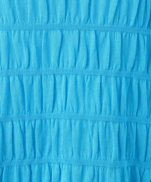 MK MICHEL KLEIN / エムケーミッシェルクラン ニット・セーター | シャーリングボーダー五分袖ニット/洗える | 詳細26