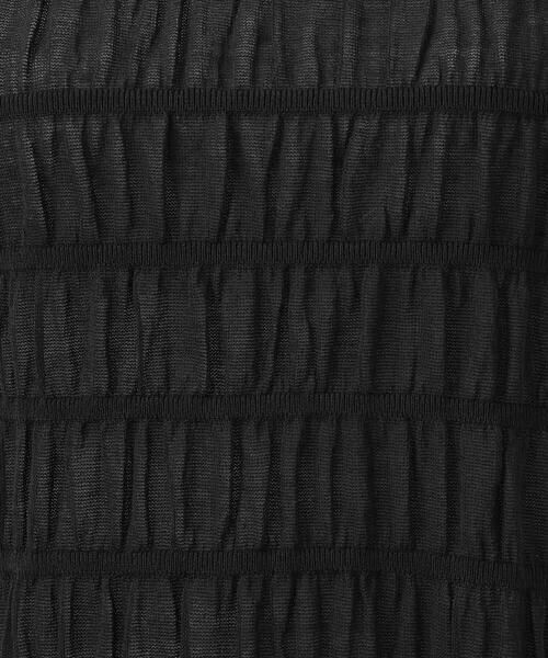 MK MICHEL KLEIN / エムケーミッシェルクラン ニット・セーター | シャーリングボーダー五分袖ニット/洗える | 詳細28