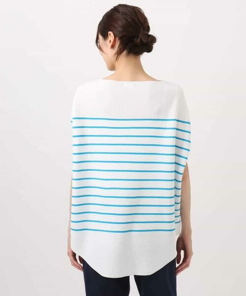 MK MICHEL KLEIN / エムケーミッシェルクラン ニット・セーター | Vネックボーダー柄ニット/UVカット/洗える | 詳細22