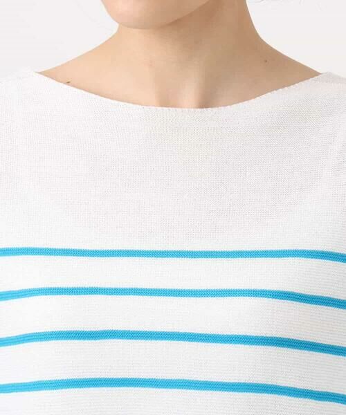 MK MICHEL KLEIN / エムケーミッシェルクラン ニット・セーター | Vネックボーダー柄ニット/UVカット/洗える | 詳細23