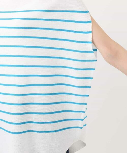 MK MICHEL KLEIN / エムケーミッシェルクラン ニット・セーター | Vネックボーダー柄ニット/UVカット/洗える | 詳細25