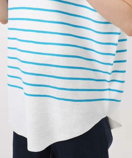 MK MICHEL KLEIN / エムケーミッシェルクラン ニット・セーター | Vネックボーダー柄ニット/UVカット/洗える | 詳細26