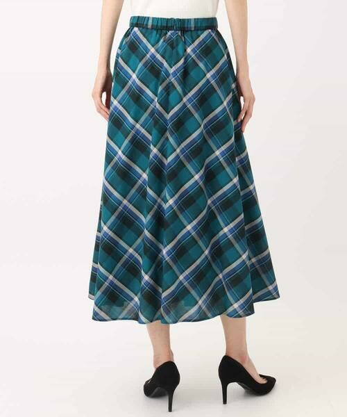MK MICHEL KLEIN / エムケーミッシェルクラン ロング・マキシ丈スカート | チェック柄サーキュラースカート/洗える | 詳細19