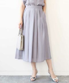 MK MICHEL KLEIN / エムケーミッシェルクラン ロング・マキシ丈スカート | ウエストタックシアースカート/洗える