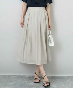 MK MICHEL KLEIN / エムケーミッシェルクラン ロング・マキシ丈スカート | ウエストタックシアースカート/洗える