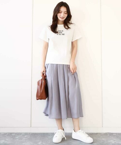 MK MICHEL KLEIN / エムケーミッシェルクラン ロング・マキシ丈スカート | ウエストタックシアースカート/洗える | 詳細10