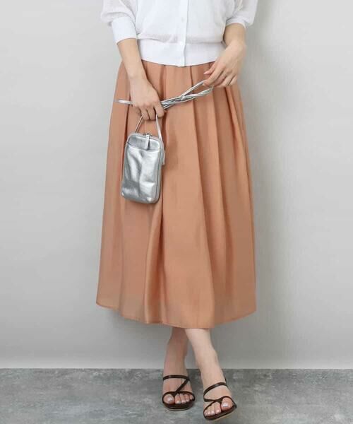 MK MICHEL KLEIN / エムケーミッシェルクラン ロング・マキシ丈スカート | ウエストタックシアースカート/洗える | 詳細19