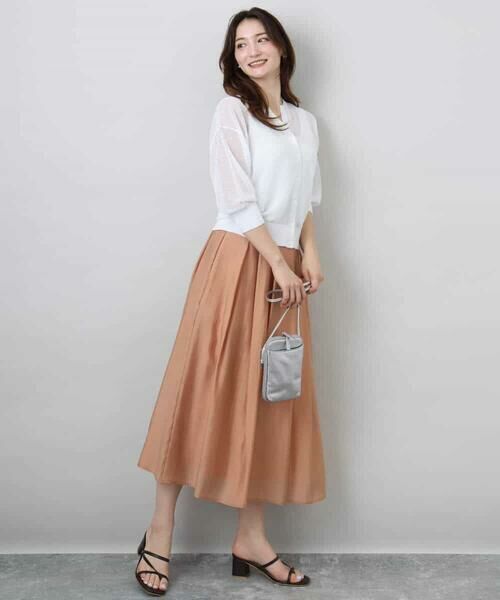 MK MICHEL KLEIN / エムケーミッシェルクラン ロング・マキシ丈スカート | ウエストタックシアースカート/洗える | 詳細22