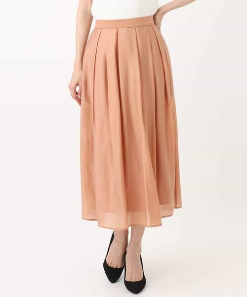 MK MICHEL KLEIN / エムケーミッシェルクラン ロング・マキシ丈スカート | ウエストタックシアースカート/洗える | 詳細26
