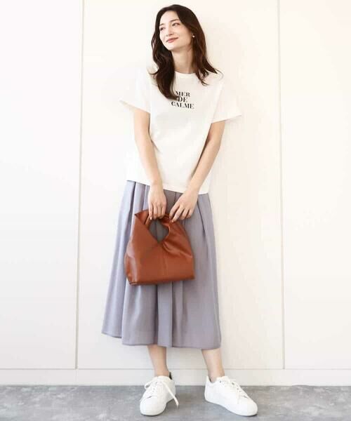 MK MICHEL KLEIN / エムケーミッシェルクラン ロング・マキシ丈スカート | ウエストタックシアースカート/洗える | 詳細9