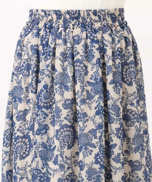 MK MICHEL KLEIN / エムケーミッシェルクラン ロング・マキシ丈スカート | 更紗プリント花柄シフォンスカート/洗える | 詳細21