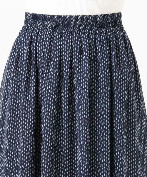 MK MICHEL KLEIN / エムケーミッシェルクラン ロング・マキシ丈スカート | スクエアドット柄シフォンスカート/洗える | 詳細17