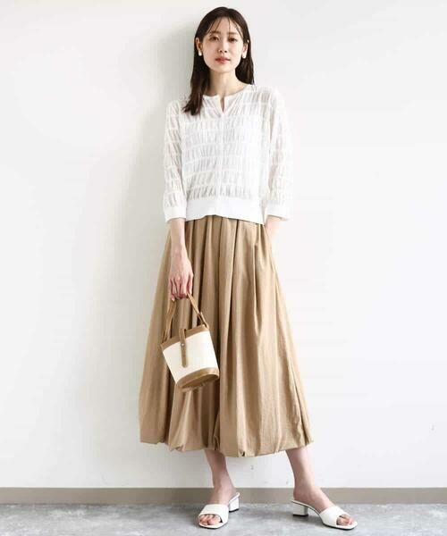 MK MICHEL KLEIN / エムケーミッシェルクラン ロング・マキシ丈スカート | バルーンシルエットスカート/UVカット/接触冷感/洗える | 詳細12