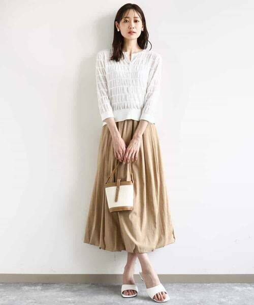 MK MICHEL KLEIN / エムケーミッシェルクラン ロング・マキシ丈スカート | バルーンシルエットスカート/UVカット/接触冷感/洗える | 詳細14