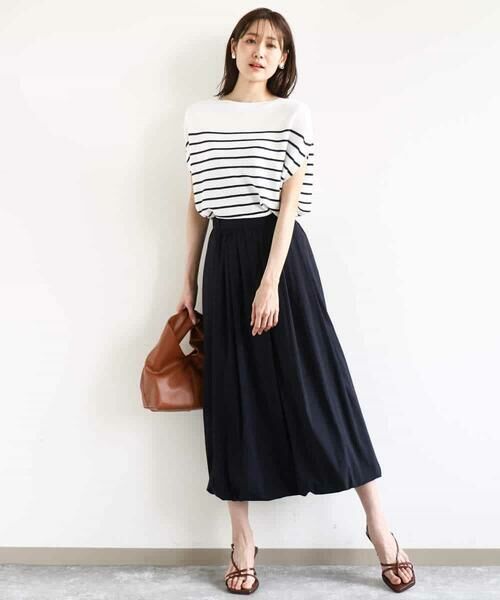 MK MICHEL KLEIN / エムケーミッシェルクラン ロング・マキシ丈スカート | バルーンシルエットスカート/UVカット/接触冷感/洗える | 詳細3