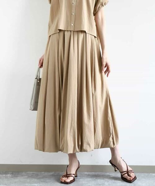 MK MICHEL KLEIN / エムケーミッシェルクラン ロング・マキシ丈スカート | バルーンシルエットスカート/UVカット/接触冷感/洗える | 詳細5