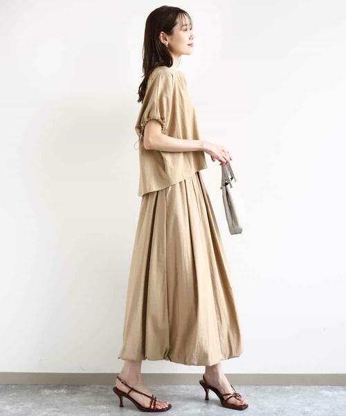 MK MICHEL KLEIN / エムケーミッシェルクラン ロング・マキシ丈スカート | バルーンシルエットスカート/UVカット/接触冷感/洗える | 詳細8