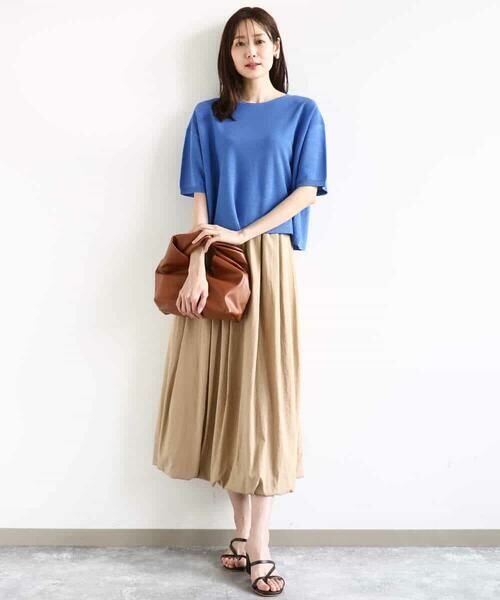 MK MICHEL KLEIN / エムケーミッシェルクラン ロング・マキシ丈スカート | バルーンシルエットスカート/UVカット/接触冷感/洗える | 詳細9