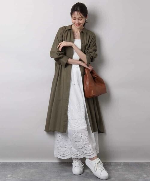 MK MICHEL KLEIN / エムケーミッシェルクラン ロング・マキシ丈スカート | コットン刺繍カットワークギャザースカート/洗える | 詳細20