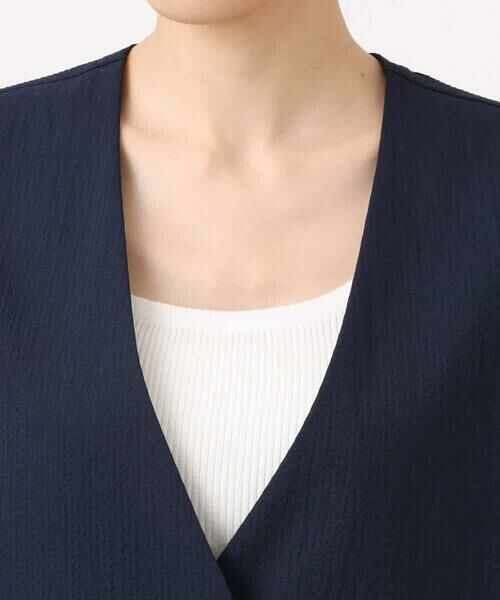 MK MICHEL KLEIN / エムケーミッシェルクラン ノーカラージャケット | ハーフスリーブジャケット/撥水/UVカット/洗える | 詳細15