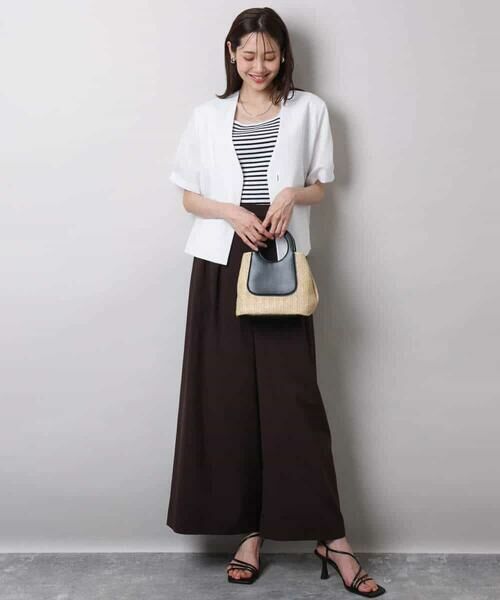 MK MICHEL KLEIN / エムケーミッシェルクラン ノーカラージャケット | ハーフスリーブジャケット/撥水/UVカット/洗える | 詳細4