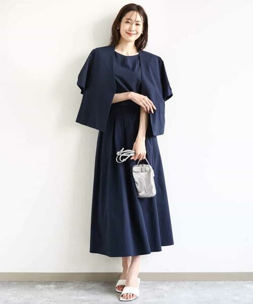 MK MICHEL KLEIN / エムケーミッシェルクラン ノーカラージャケット | ハーフスリーブジャケット/撥水/UVカット/洗える | 詳細8