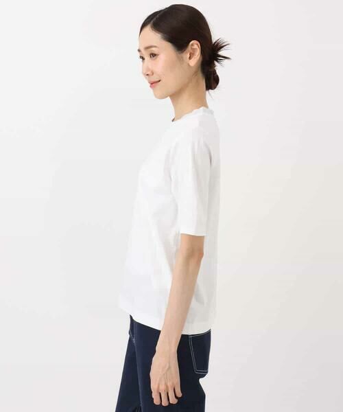 MK MICHEL KLEIN / エムケーミッシェルクラン カットソー | ラメ入りネックデザインTシャツ/接触冷感/洗える | 詳細17