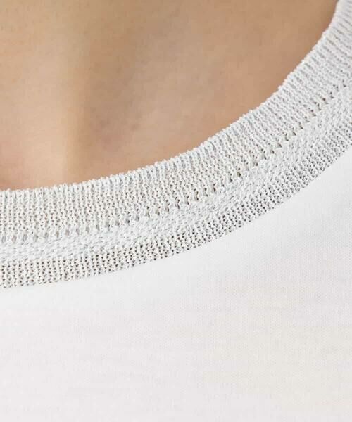 MK MICHEL KLEIN / エムケーミッシェルクラン カットソー | ラメ入りネックデザインTシャツ/接触冷感/洗える | 詳細20