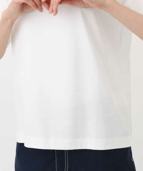 セール】 ラメ入りネックデザインTシャツ/接触冷感/洗える