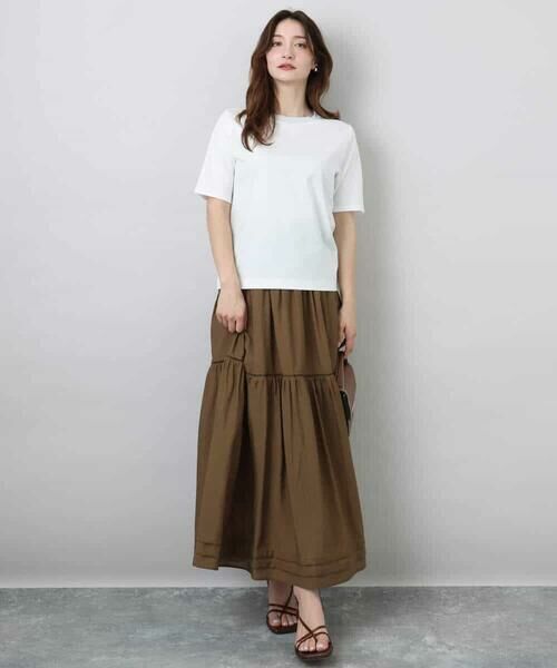 MK MICHEL KLEIN / エムケーミッシェルクラン カットソー | ラメ入りネックデザインTシャツ/接触冷感/洗える | 詳細7