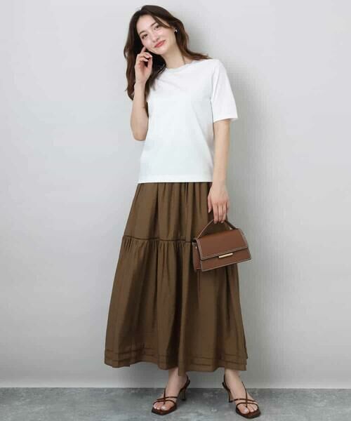 MK MICHEL KLEIN / エムケーミッシェルクラン カットソー | ラメ入りネックデザインTシャツ/接触冷感/洗える | 詳細8