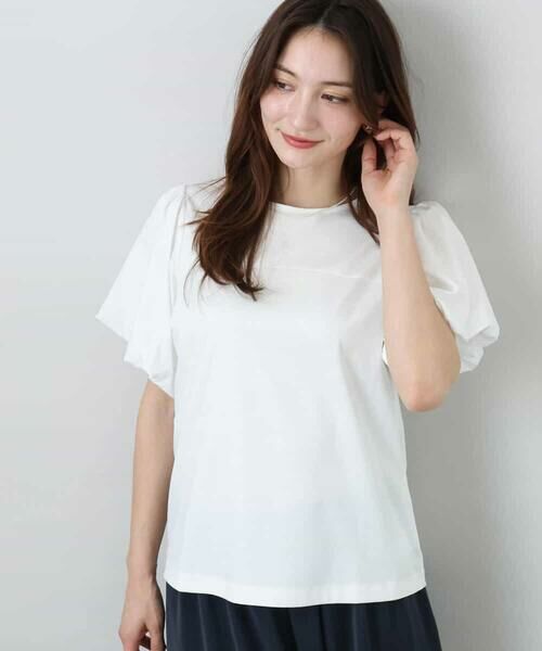 MK MICHEL KLEIN / エムケーミッシェルクラン カットソー | バルーンスリーブカットソー/接触冷感/洗える | 詳細5