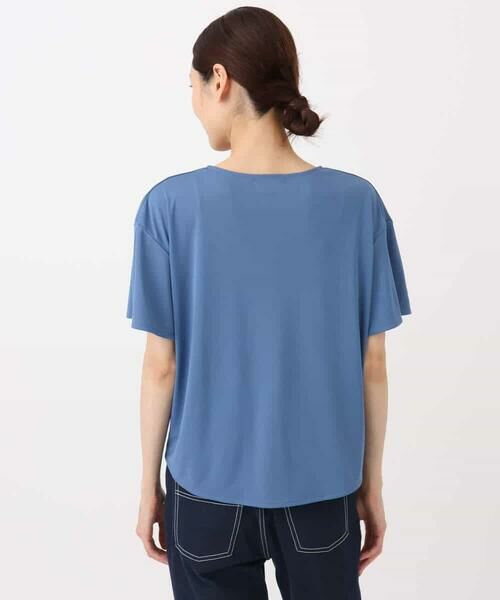 MK MICHEL KLEIN / エムケーミッシェルクラン カットソー | タックヘムデザインVネックカットソー/接触冷感/UVカット/洗える | 詳細15