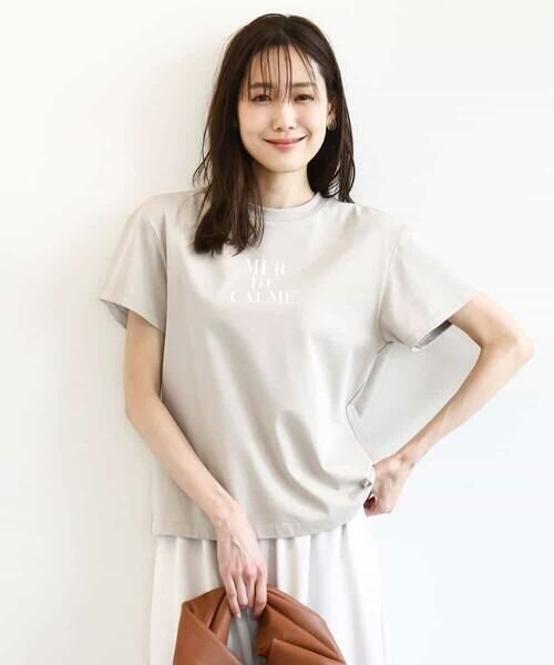 MK MICHEL KLEIN / エムケーミッシェルクラン カットソー | ベーシックロゴTシャツ/洗える | 詳細1