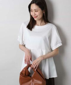 MK MICHEL KLEIN / エムケーミッシェルクラン カットソー | タックディティールカットソー/接触冷感/洗える